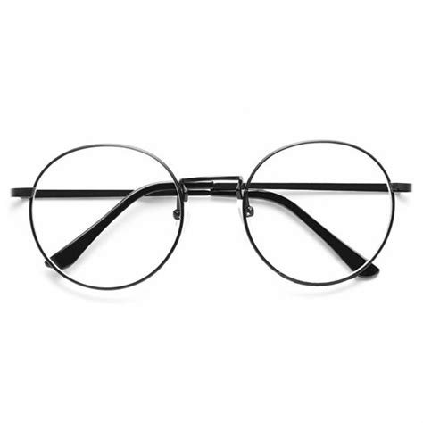 'Brett' Metal Round Clear Glasses - Black #5643-1 | Clear glasses, Glasses, Fake glasses