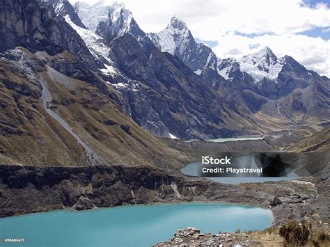 Three Lakes In A Row Peruvian Andes Stock Photo Download Image Now