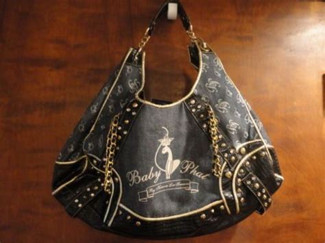 Authentic Baby Phat Denim Purse With Red Silk Lining By
