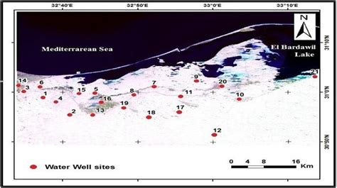 Location Image Map Of Water Well Samples Sites In Northern Sinai