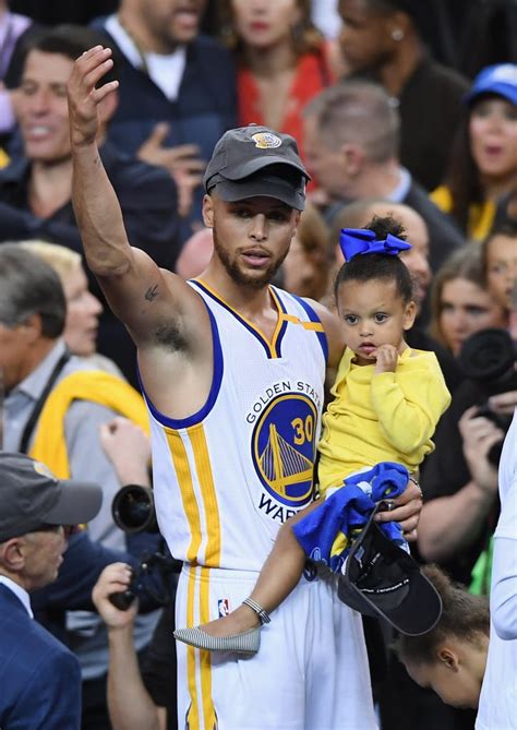 Point guard with the golden state warriors. Stephen Curry With Daughters at NBA Finals Game June 2017 ...