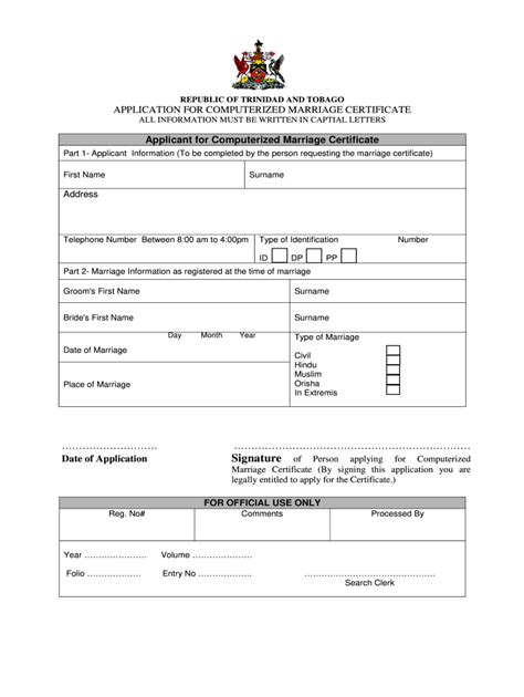 Certificate Of Character Application Trinidad Socialest