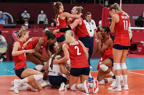 Olympic Champions Us And World Champions Serbia Set Up Womens Vnl Quarter Final