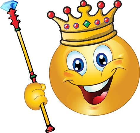 King Smiley Face Emoji Pictures King Emoji Emoticon