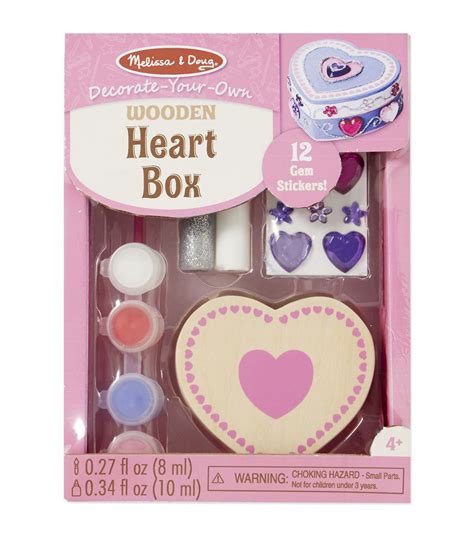 Melissa And Doug Decorate Your Own Wooden Chest Heart Mobiles Arts And