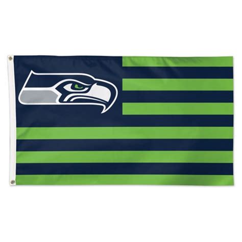 Seattle Seahawks Flag 3x5 Deluxe Americana Design Sports Fan Shop