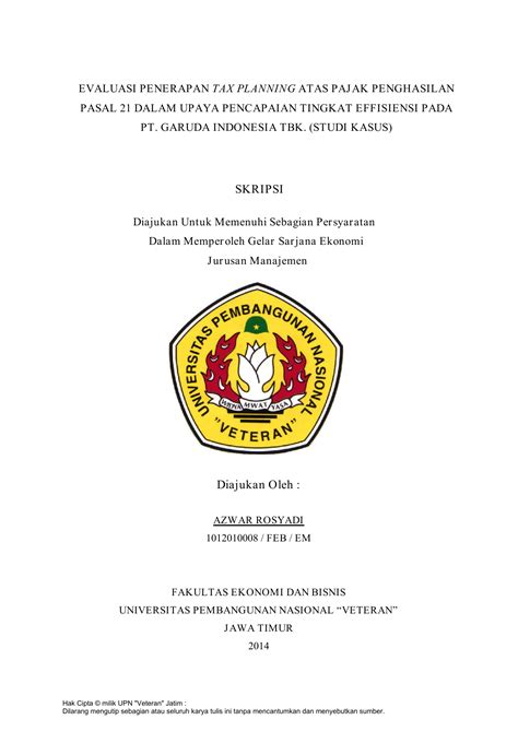 Judul Skripsi Ekonomi Pembangunan Konsentrasi Perencanaan Pembangunan