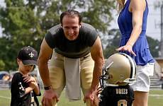 brees drew saints orleans kids wife brittany training football team his baseball adorable choose board