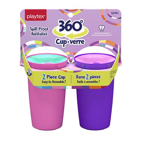 Playtex Spoutless 360 Cup Pink 10 Oz 2 Pack Babies R Us Canada