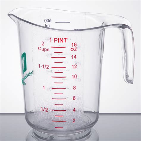Webstaurantstore 1 Pint Clear Polycarbonate Measuring Cup