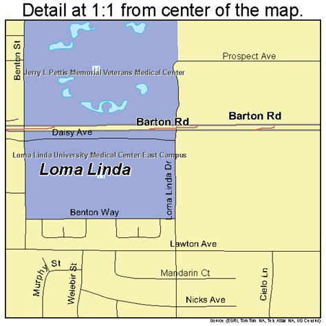 Loma Linda California Street Map 0642370