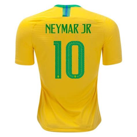 Neymar Jr Brazil 2018 Authentic Home Jersey By Nike