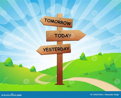 Today Yesterday And Tomorrow Stock Illustration Illustration Of