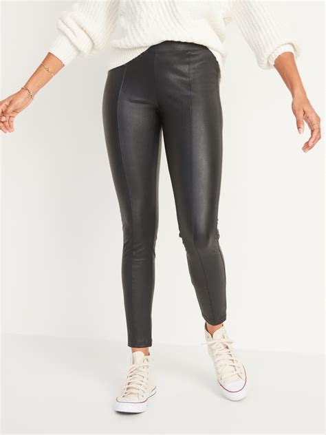 Old Navy High Waisted Stevie Faux Leather Pants For Women Shopstyle
