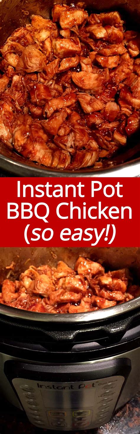 Instant Pot Bbq Chicken Recipe With Chicken Breasts Or Thighs Melanie