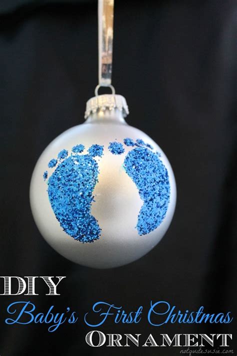 diy babys  christmas footprint ornament craft   susie