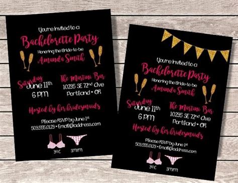 Bachelorette Party Invite Printable File