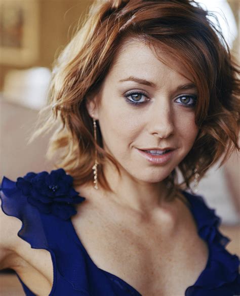 Alyson Hannigan In Blue Dress Alysonhannigan