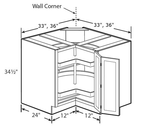 When securing to drywall, use toggle after installing a lazy susan cabinet, you'll attach the next cabinet on a wall run to the lazy susan. Rustic Hickory 36" Lazy Susan Corner Base Cabinet