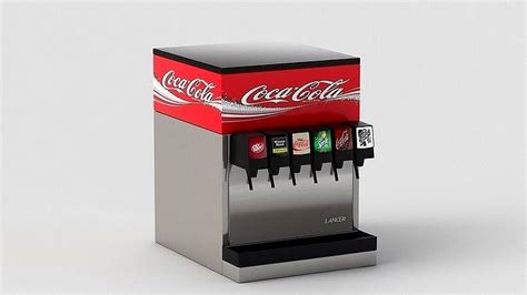 6 Flavor Counter Electric Soda Fountain System 2 3d Model