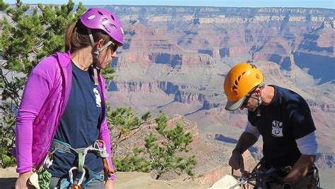 Hanging Out Below The Rim Volunteers Rappel Over South Rim To Clean Up