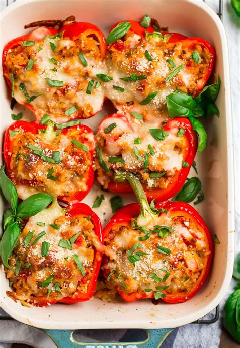 Italian Stuffed Peppers Easy And Healthy