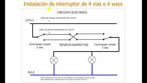Cómo Instalar El Interruptor De 4 Vías O 4 Ways Switch Parte 1 Diagrama