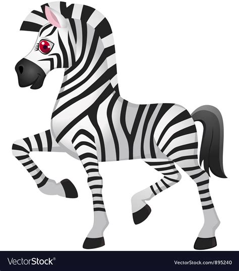 Zebra Cartoon Royalty Free Vector Image Vectorstock