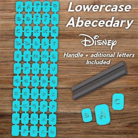 Download Stl File Disney Abecedary Stamp Lowercase Letters • Design To