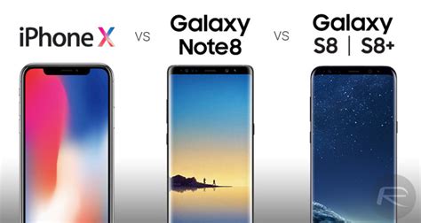 The note 8 is samsung's first phone with a telephoto lens intended for zooming and portraits, while the. iPhone X Vs Galaxy Note 8 Vs Galaxy S8 [Benchmarks ...