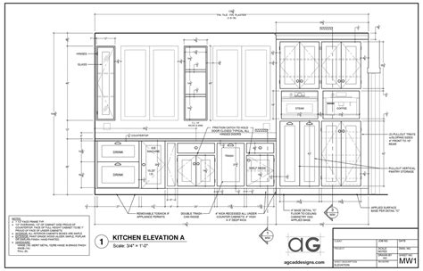 Millwork Cad Shop Drawing Casework Drawing Service Usa 310 431