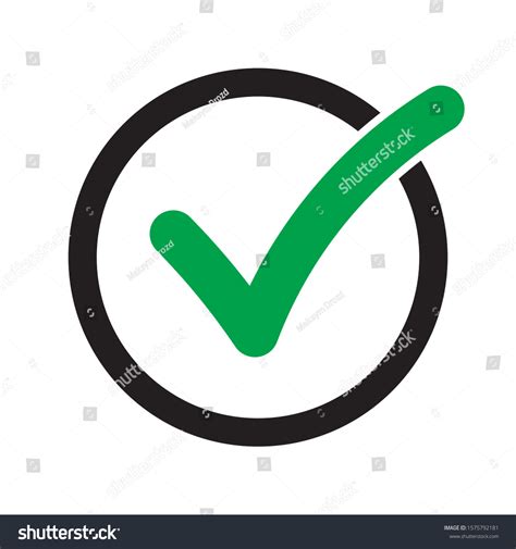 Tick Icon Check Mark Verify Icon Vector De Stock Libre De Regalías