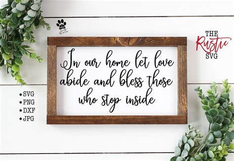 In Our Home Let Love Abide Bless Those Who Step Inside Etsy