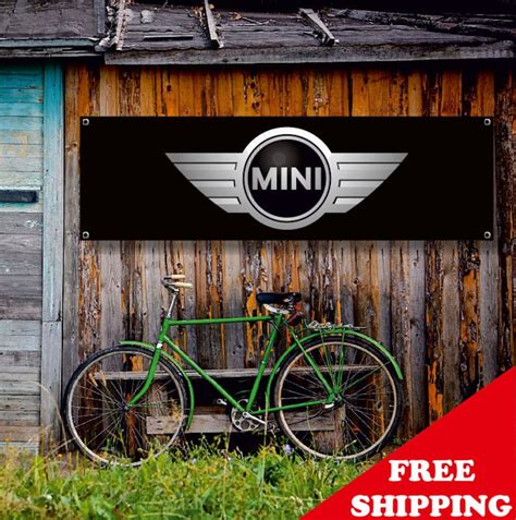 Mini Cooper Banner Vinyl Garage Sign Adversting Flag Racing Etsy