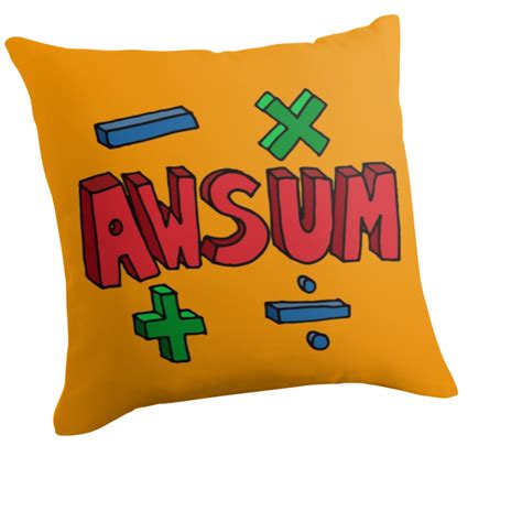 AWSUM custom printed pillow by Kelsorian | Throw pillows, Pillows, Floor pillows