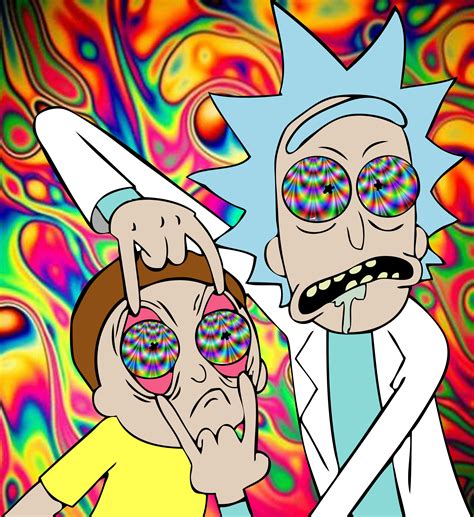 Psychedelic Trippy Rick And Morty Wallpaper - Singebloggg