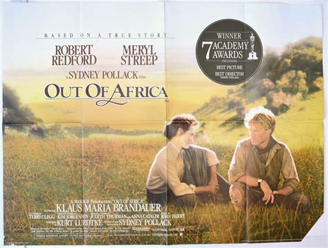 Meryl streep, robert redford, klaus maria brandauer and others. Out Of Africa - Original Cinema Movie Poster From ...