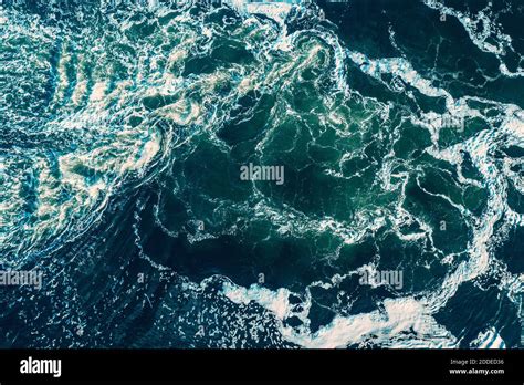 Sea Water Top View Abstract Wave Liquid Background Of Stormy Ocean
