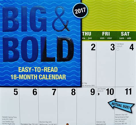 18 Month 2017 Big And Bold Easy To Read Large Print Wall
