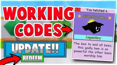 All New Op Codes 🐝legendary🐝 Roblox Bee Swarm Simulator Youtube