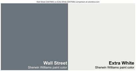 Sherwin Williams Wall Street Vs Extra White Color Side By Side