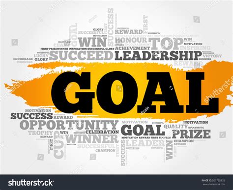 Goal Word Cloud Collage Business Concept Stock Vector 501755335