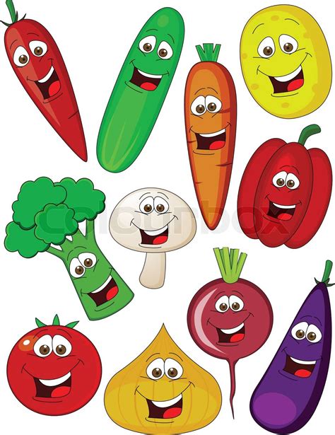 Vegetable Cartoon Stock Vector Colourbox