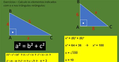Blog Do Maffei ExercÍcios Resolvidos Sobre Teorema De PitÁgoras