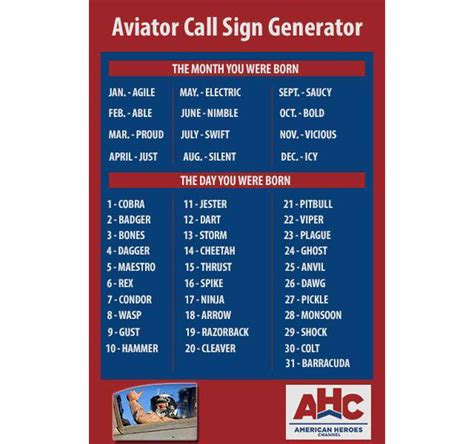 What Is My Top Gun Call Sign Quiz 2023