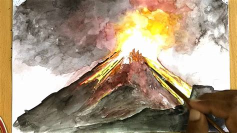 Book in advance and it's an easy walk after all! How to Draw a Volcano (painting) - YouTube