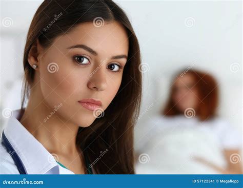 Beautiful Female Medicine Doctor Looking In Camera Stock Image Image Of Disease Patient 57122341