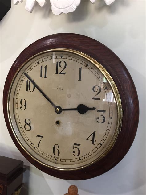English Station School Clock “enfield” Ca 1930 Sold Antique Clock