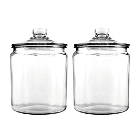 Anchor Hocking 2 Pc 1 Gallon Heritage Hill Jar Set Glass Kitchen Canisters Heritage Hills