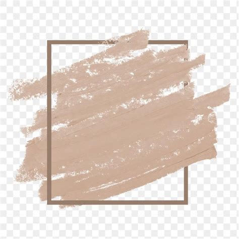 Pale Nude Paint Brush Stroke Texture With Gold Frame Free Image By
